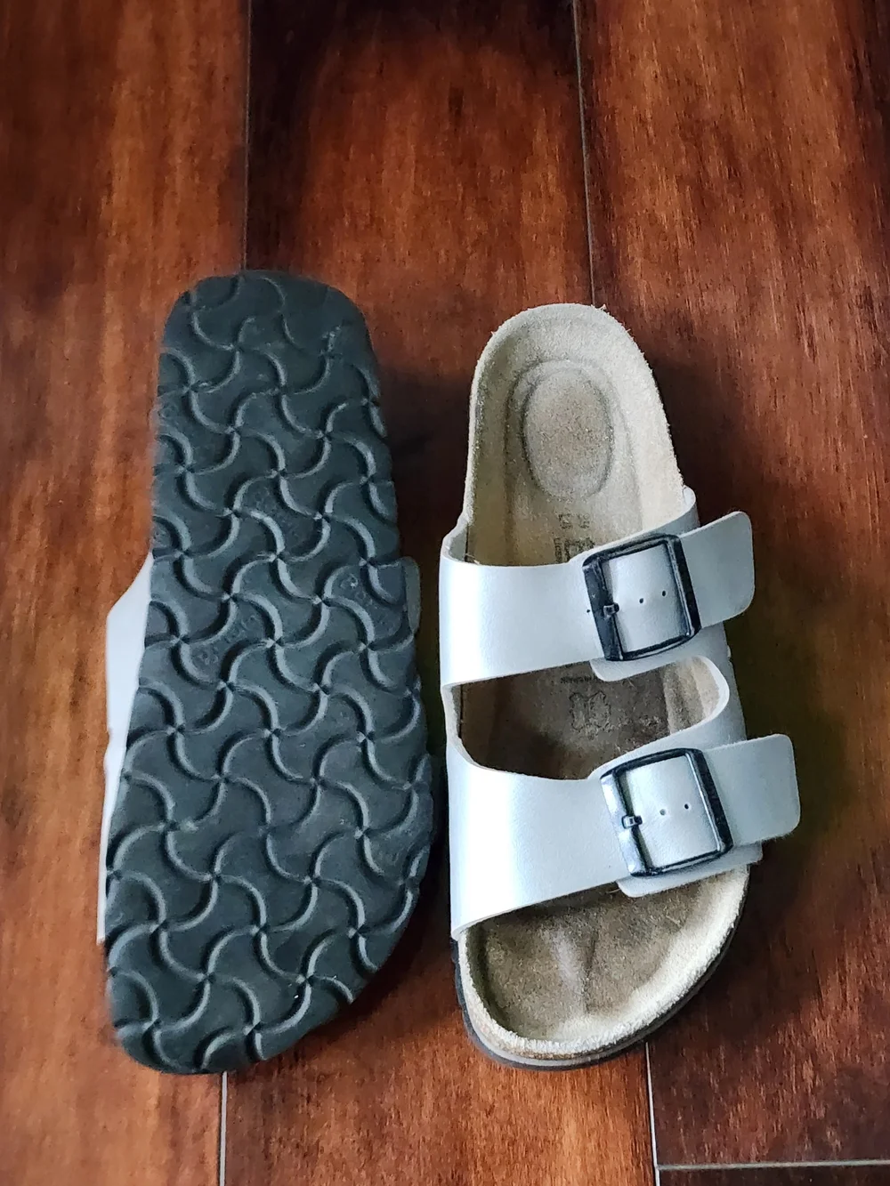 Birkenstock Betula Arizona Beige Birko-Flor Sandals EU 39 US Women's 8